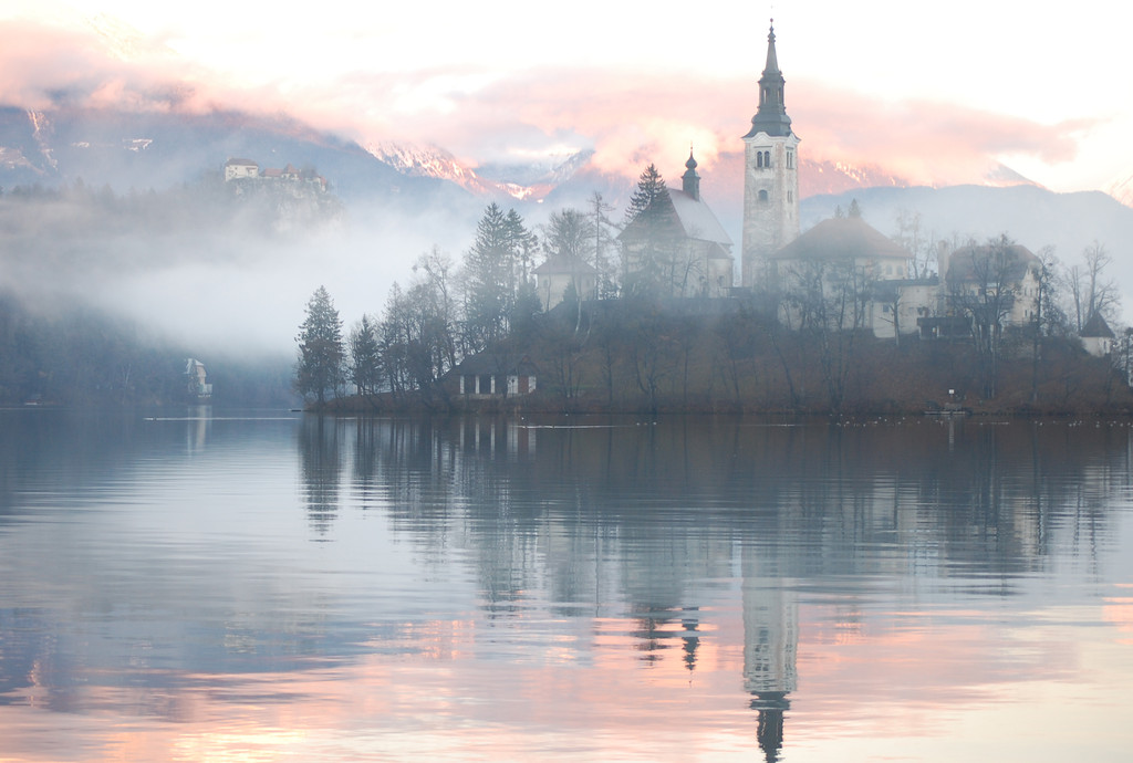 Misty Evening Reflection